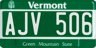 VT license plate AJV506