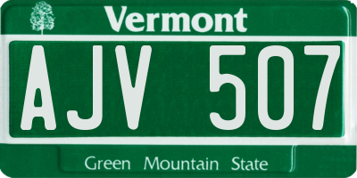 VT license plate AJV507
