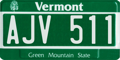 VT license plate AJV511