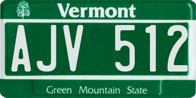 VT license plate AJV512