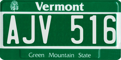 VT license plate AJV516