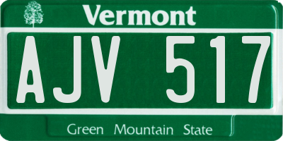 VT license plate AJV517