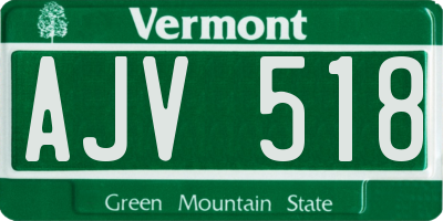 VT license plate AJV518