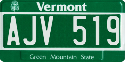 VT license plate AJV519