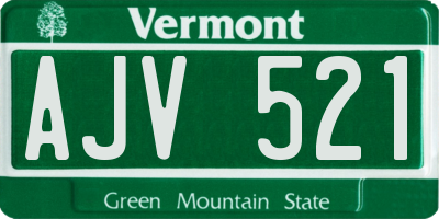 VT license plate AJV521