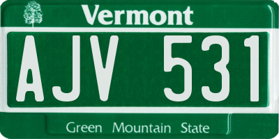 VT license plate AJV531
