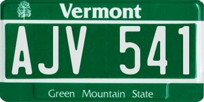 VT license plate AJV541