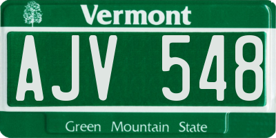 VT license plate AJV548