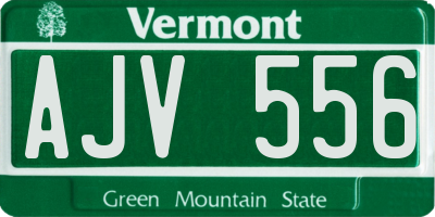 VT license plate AJV556