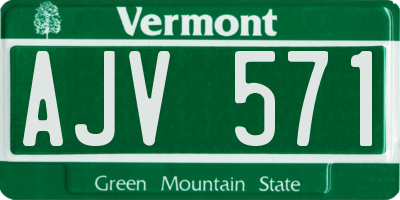 VT license plate AJV571