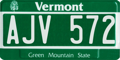 VT license plate AJV572