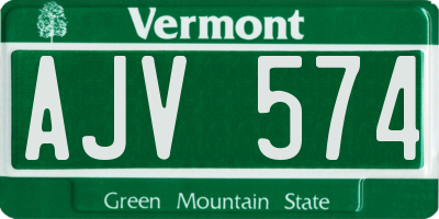 VT license plate AJV574
