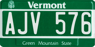 VT license plate AJV576