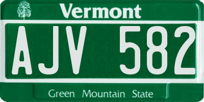 VT license plate AJV582