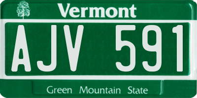 VT license plate AJV591
