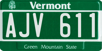 VT license plate AJV611