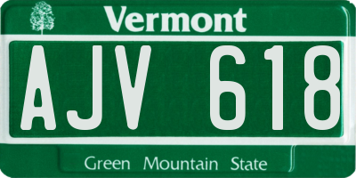 VT license plate AJV618