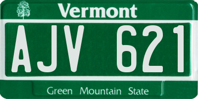 VT license plate AJV621