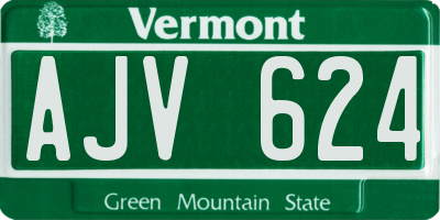 VT license plate AJV624
