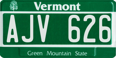 VT license plate AJV626