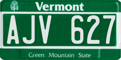 VT license plate AJV627