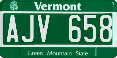 VT license plate AJV658