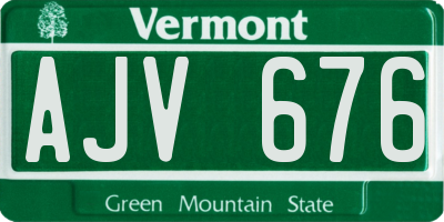 VT license plate AJV676