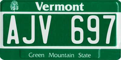 VT license plate AJV697