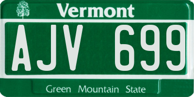 VT license plate AJV699