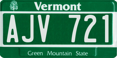 VT license plate AJV721