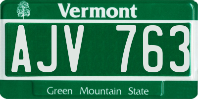 VT license plate AJV763