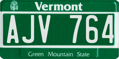 VT license plate AJV764