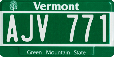 VT license plate AJV771