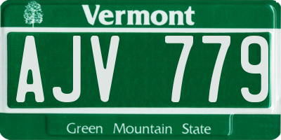 VT license plate AJV779