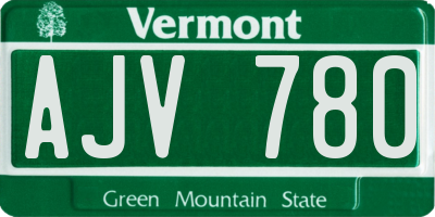 VT license plate AJV780