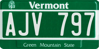 VT license plate AJV797