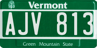 VT license plate AJV813