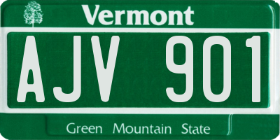 VT license plate AJV901