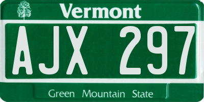 VT license plate AJX297