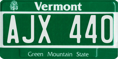 VT license plate AJX440