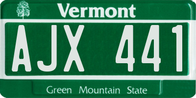 VT license plate AJX441