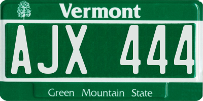 VT license plate AJX444