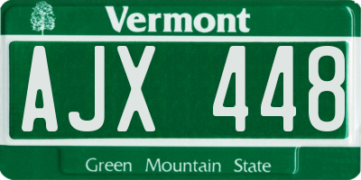 VT license plate AJX448