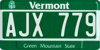 VT license plate AJX779