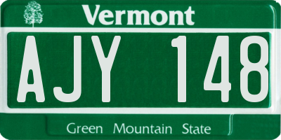 VT license plate AJY148