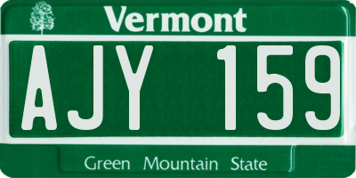 VT license plate AJY159