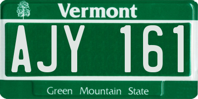VT license plate AJY161