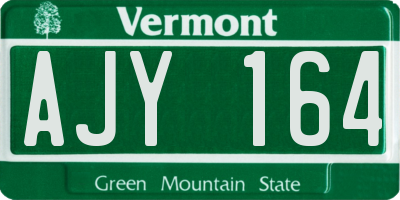 VT license plate AJY164