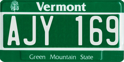 VT license plate AJY169
