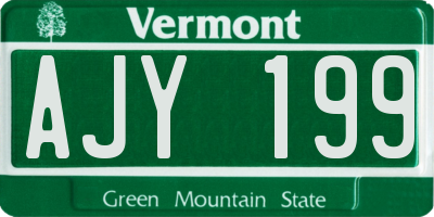 VT license plate AJY199